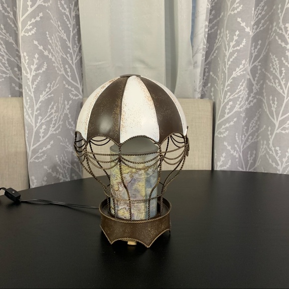 SOLD✨Pink Zebra Map Simmering Light w/Hot Air Ball - Picture 6 of 11